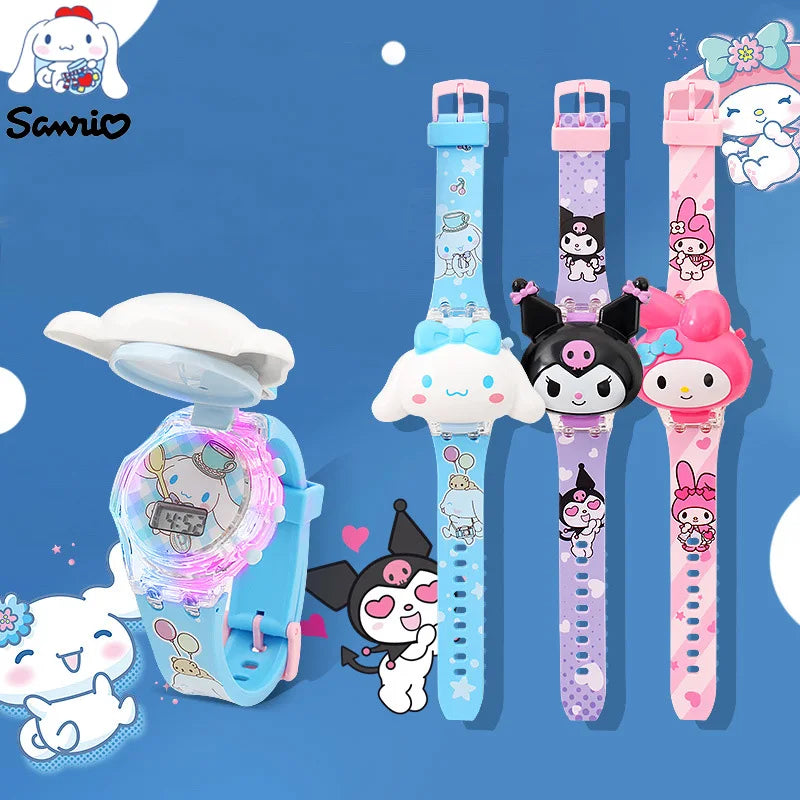 Kawaii Sanrio Watch Cinnamoroll Handgelenk Uhr Kuromi Uhr meine Melodie Watchband Anime Figuren Accessoires Girl Geschenk Kid Student Spielzeug