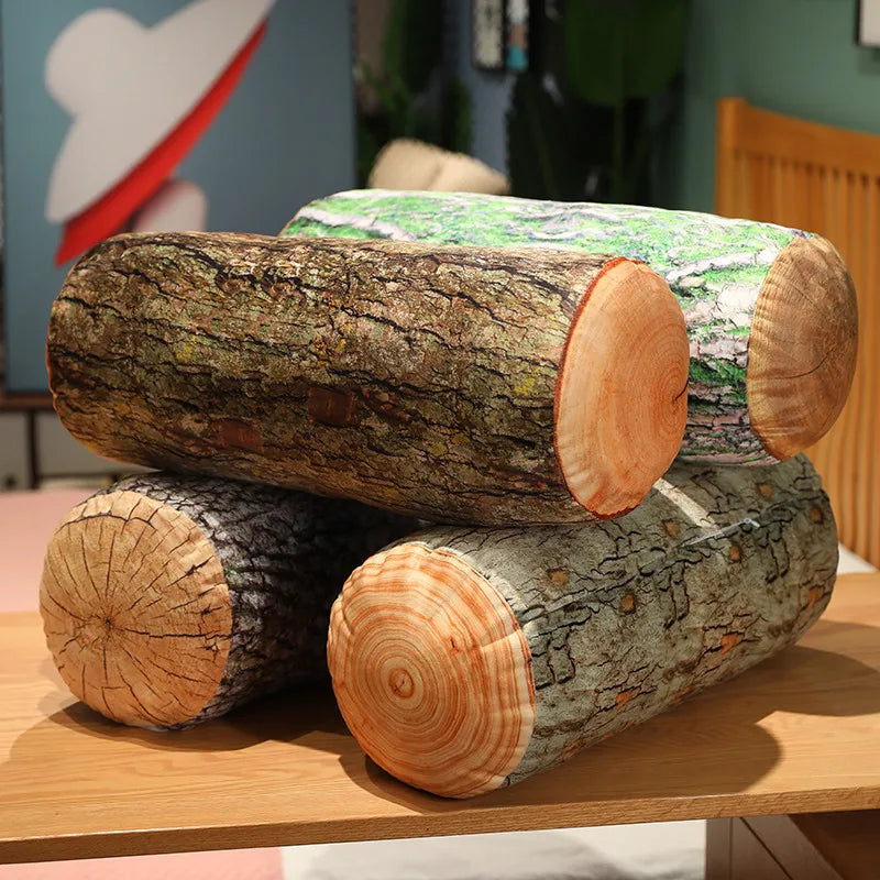 New 1cp 50/70/90cm 3d Simulation Wood Stump Pillow Plush Toy Creative Big Tree Pillow Cushion Pillow Birthday Gift Neck Pillow