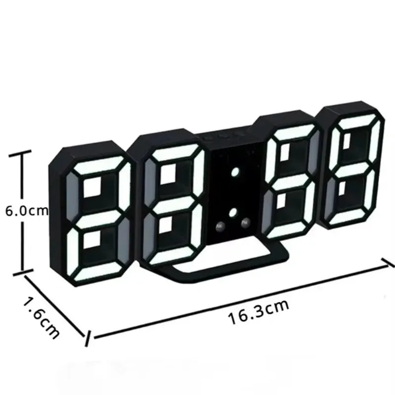 Tabulka 3D LED LED digitální budík Hodiny Čas/datum/teplota pro domácí kuchyňské kanceláře hodiny dekorace zahradní hodiny