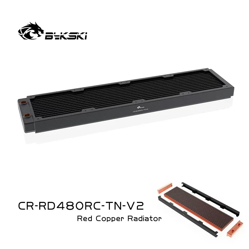 Bykski G1/4 " 30MM Thick Copper PC Cooling Radiator Black,Water Cooler Row Support 12cm Fans PC Heatsink 120 240 360 480MM