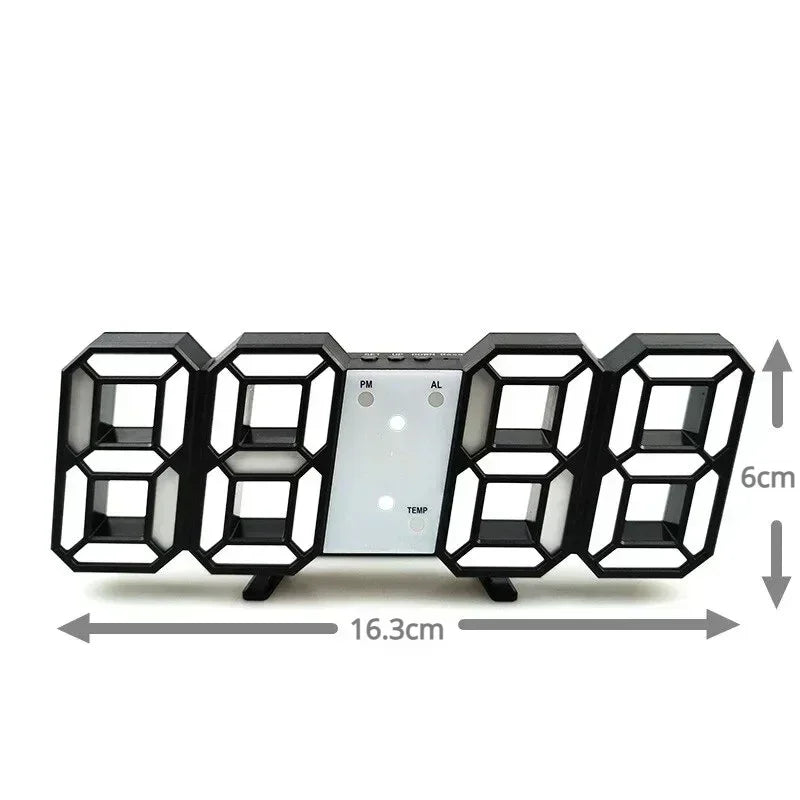 Nákup produktů Hodiny 3D LED digitální budík Hodiny Čas/datum/teplota pro domov/kuchyň/kancelářské hodiny Dekor Zahrada