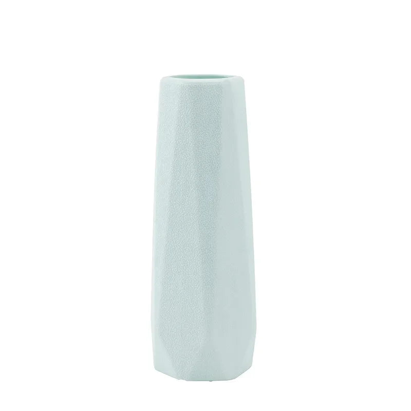 Nordic Style Flower Vase Obývací pokoj Dekorace Ozdoby moderní origamiplastické vázy Pot Flower Aransaments Home Decor