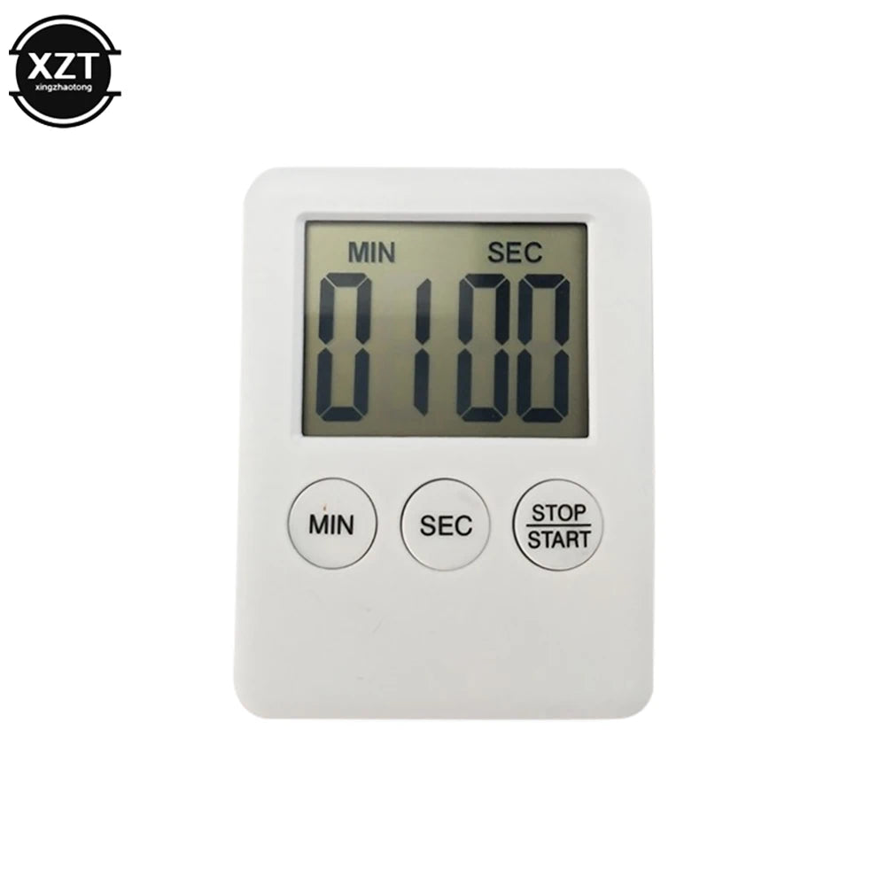 Magnetisk køkken timer digital madlavning Bagning LCD tæller op høj alarmtælling Alarm Magnet Clock Sleep Clock Kitchen Sup