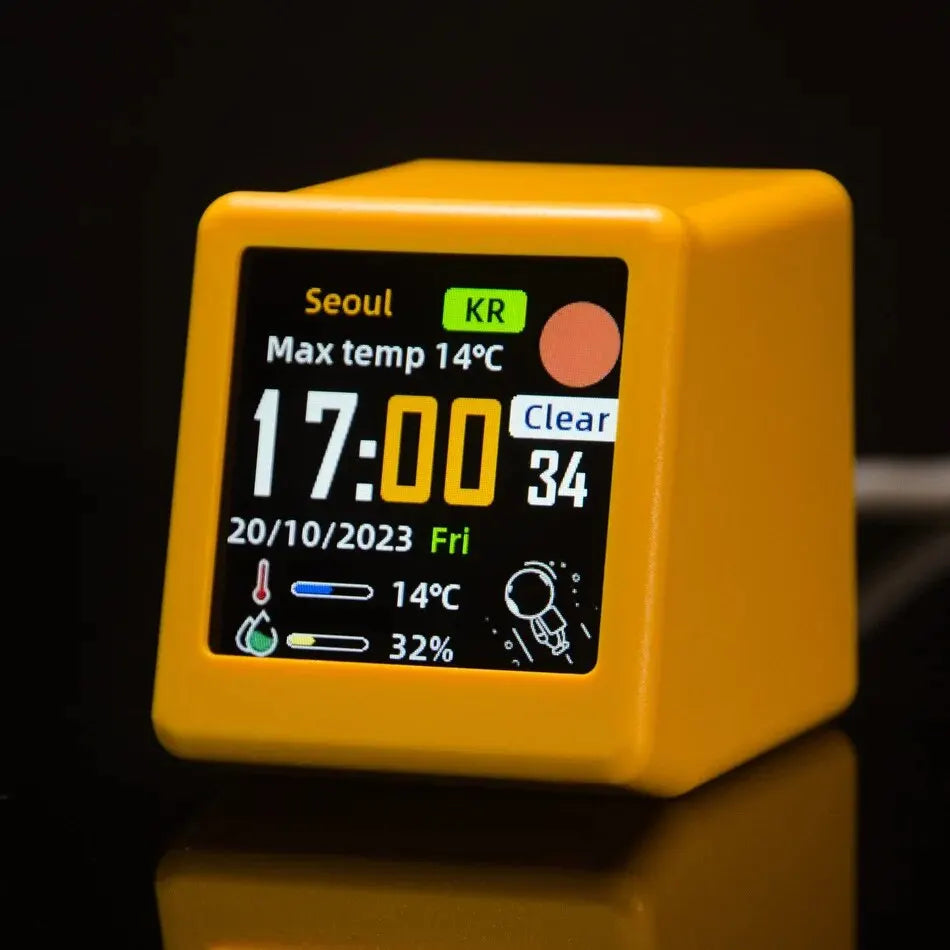 Malá přenosná inteligentní meteorologická stanice WiFi Zobrazení teploty teploty vlhkosti Alarm na dekoraci plochy
