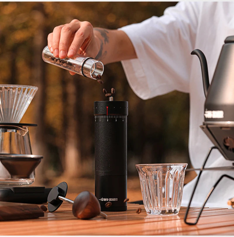 MHW-3bomber externě nastavitelný kávový mlýnek manuální espresso broušení stroje barista přenosný ruční kávovar kavárna nástroje