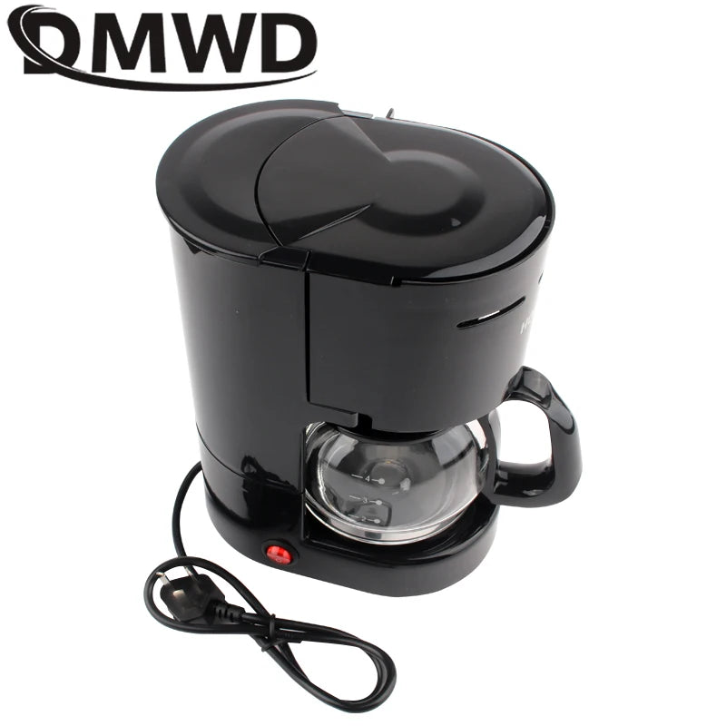 DMWD Electric Drip Coffee Maker 650ml Household Semi-automatic Brewing Tea Pot American Coffee Machine Espresso Cafe Maker 220V