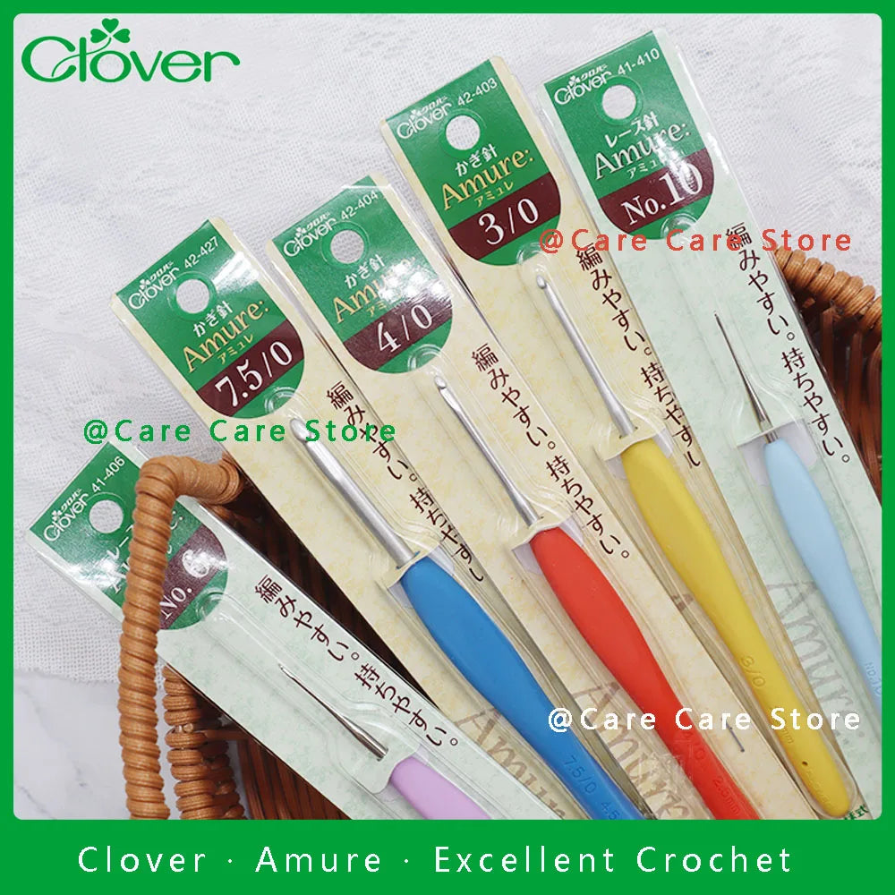 Original Clover Crochet Hooks Diy Knitting Hook Clover Amure Embroidery Needles Lace Crochet Bead Needles Crochet Needles
