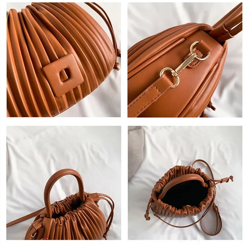 Μόδας μάρκα design crossbody τσάντα για τις γυναίκες 2024 πολυτελή vintage ώμο τσάντα θηλυκό τσάντα tote casual pu δερμάτινη τσάντα κουβά