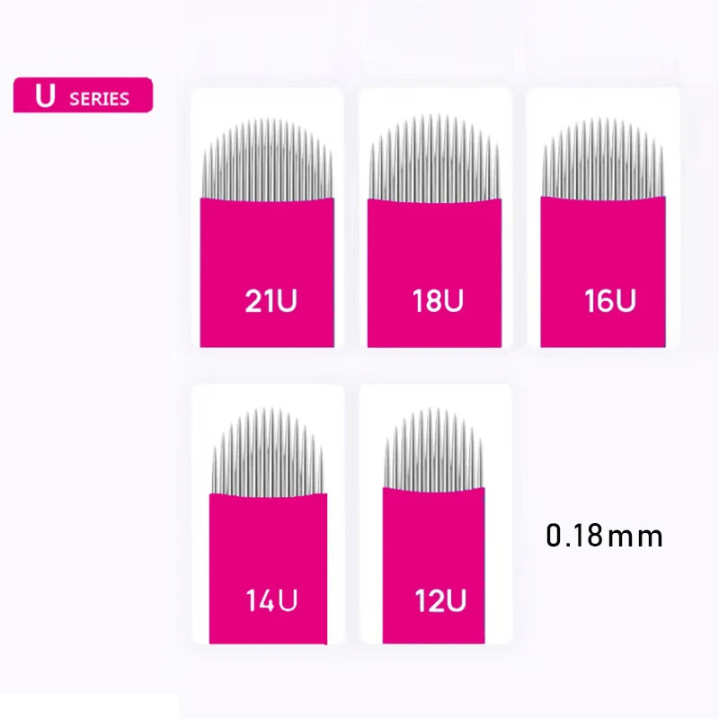 Nano Microblading Needles 0.18MM 50PcsTattoo Eyebrow Blades Microblade Embroidery Nanoneedles For Microblading Tattooing Pen