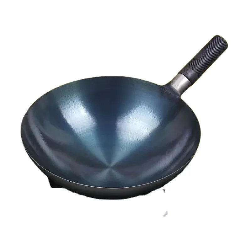 32/34cm καρυκεύματα μπλε σίδερο wok μη επικαλυμμένο pot pot ελαφρύ κλασικό σεφ Wok υπαίθρια μαγειρικά σκεύη κουζίνας για σόμπα αερίου