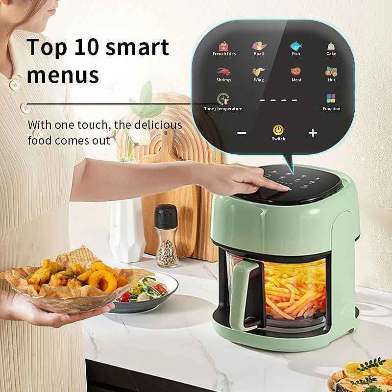 Smart Air Fryer 1.19Gal - 10 funkcí, NTC Control, Low Fat Pečení - Užijte si zdravá jídla!