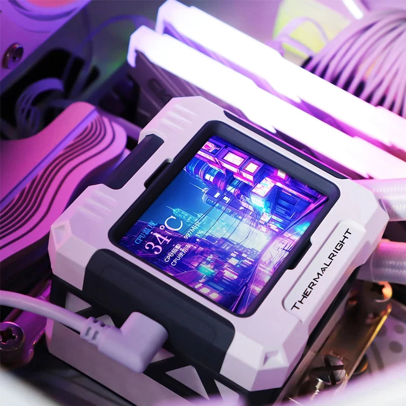 Thermalright Frozen Warframe 360 x Žádný ventilátor Verze All -in -on Water -Cold Radiator 2.4 -inch LCD displej přizpůsobené obrazovky