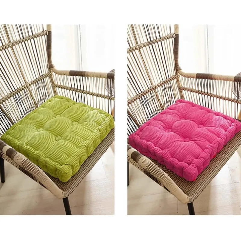 Inyahome Tufted Corduroy Thicken Floor Seat Cushion for Balcony Tatami Meditation Floor Round Square Cushion Living Room Indoor