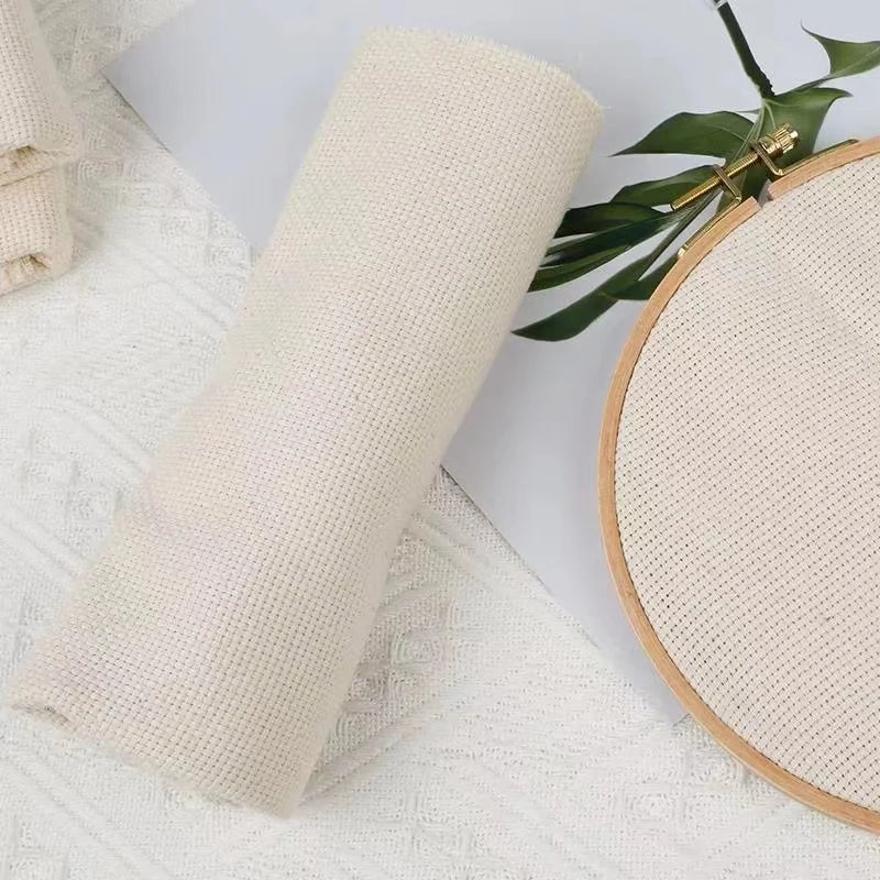 Monks Cloth for DIY Embroidery Needlework Fabric Sewing Punch Needle Kit Accessory Handmade Crafts Gift Ramadan Decoration 2023