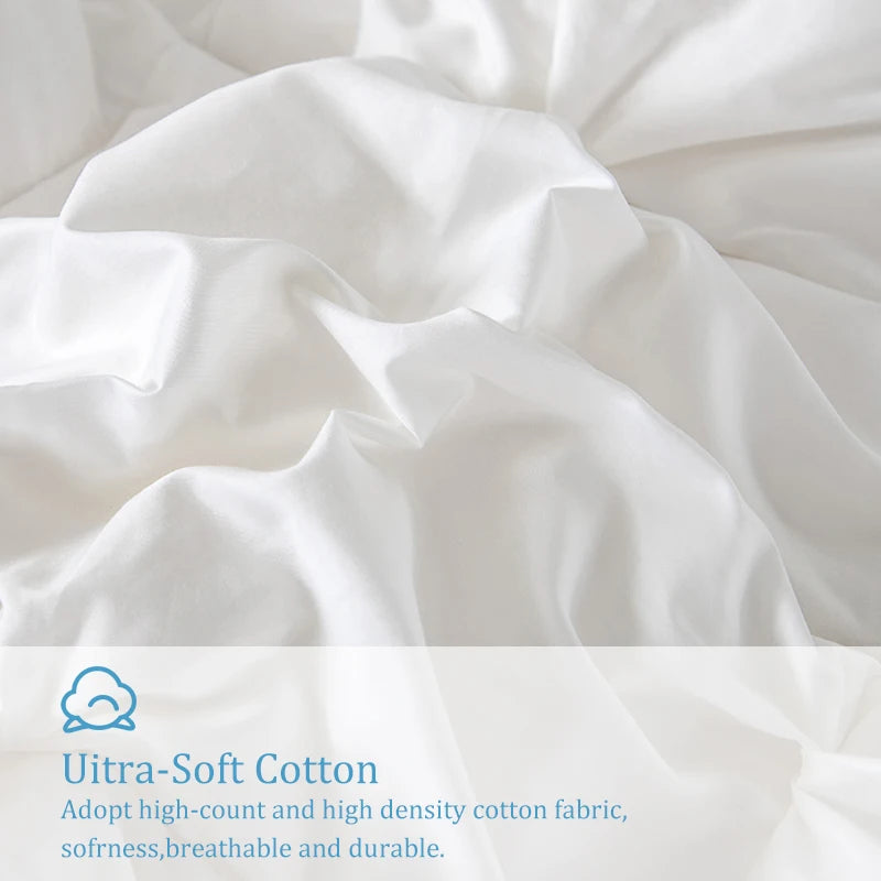 Peter Khanun Winter 100% Goose Down Duvet Insert All Season Goose Down Comforter Down Quilt Warm Blanket 100% Cotton King Size