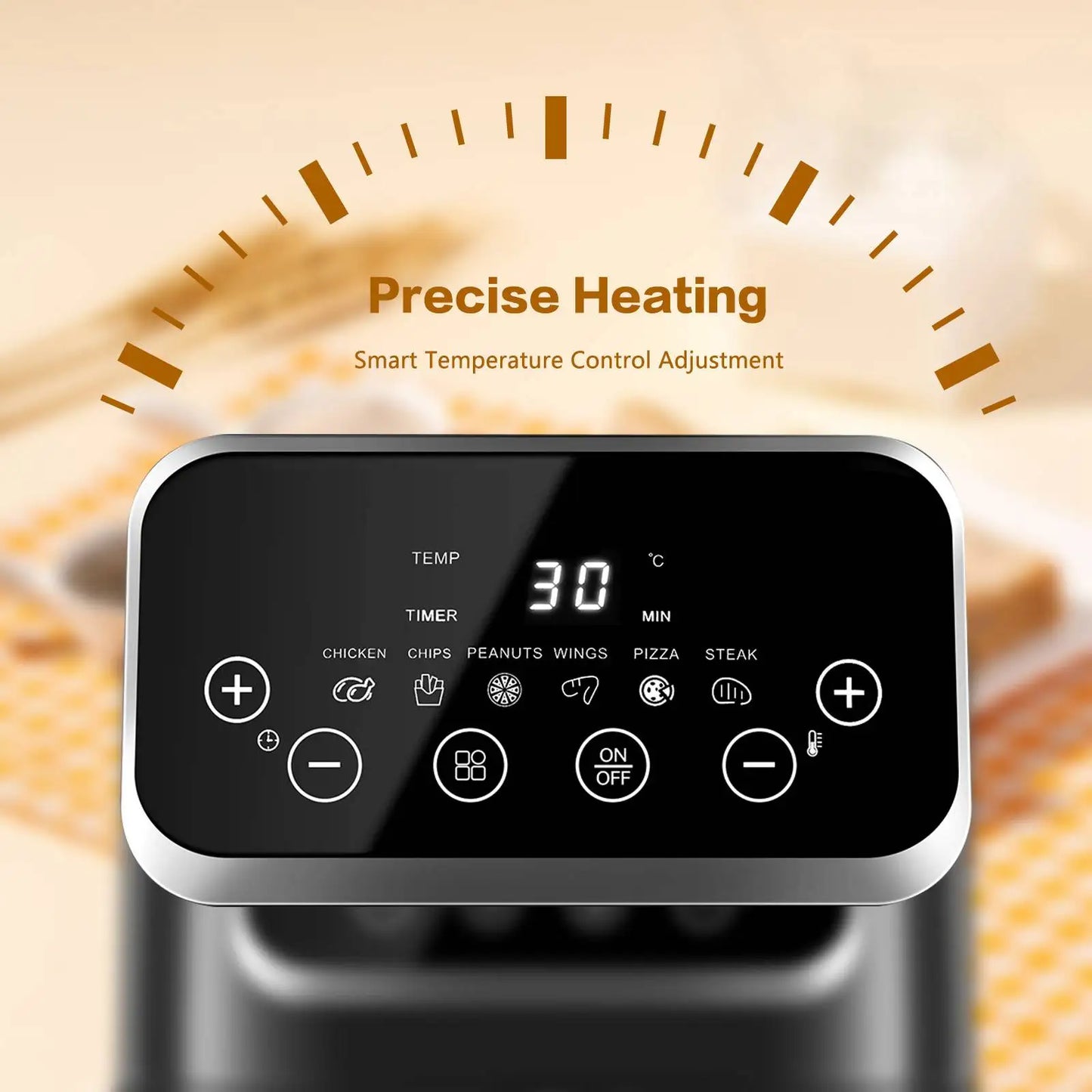 EXSAMO 10L Large Capacity Smart Electronic Digital Deep Fryers Oven Without Oil 2000W Multi-Function With Touchscreen Air Fryer