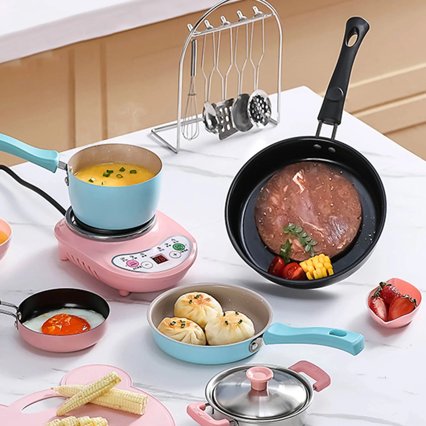 Rostfritt stål mjölkpanna smältande kokande mjölkpanna non-stick sås panna för baby frukost pan nudel gröt kök köksredskap
