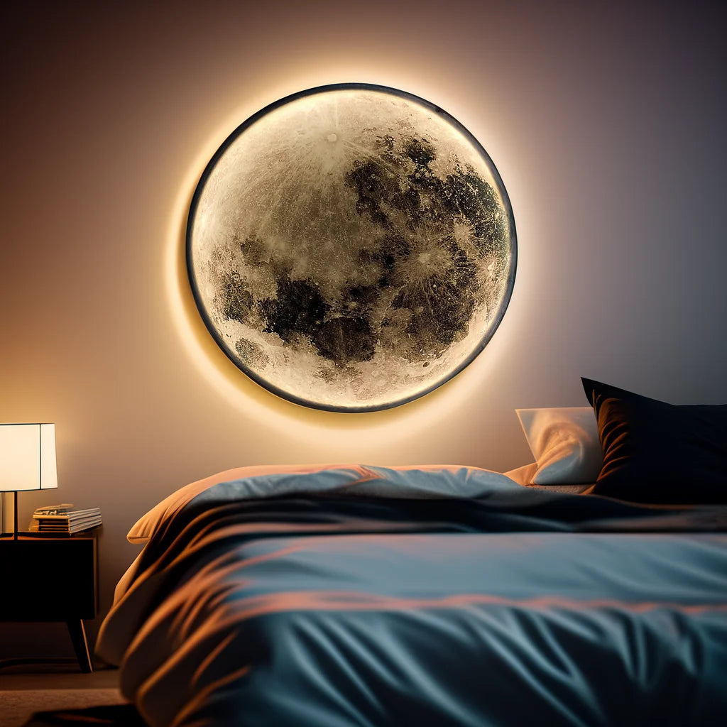 Modern LED Wall Lamp Moon Indoor Lighting For Bedroom Living Hall Room HOME Decoration Fixture Lights decorate Lusters Lamps