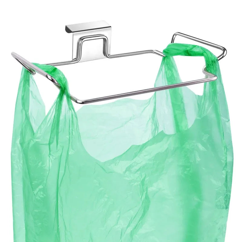 Soporte de bolsas de basura de acero inoxidable Soporte de almacenamiento de basura Gabinetes de basura de cocina Bolsas de comestibles Bolsas de comestibles Coste de toalla
