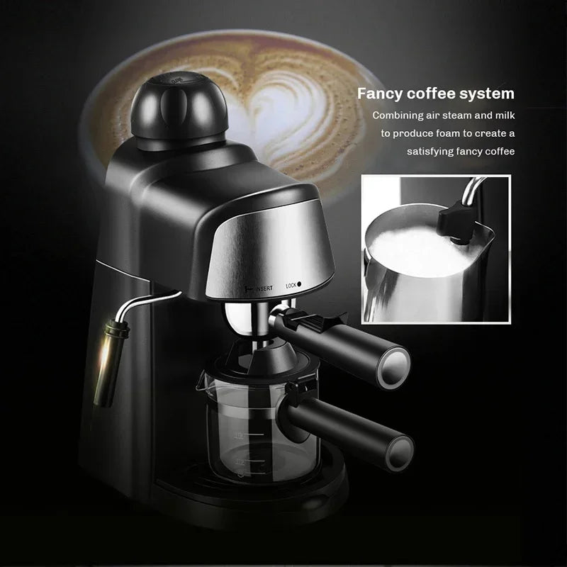 Electric italialainen kahvinkeitin 5 bar Professional Expresso -kahvivalmistaja Automaattinen Semi Automaattinen Expresso Cappuccino 220V EU PL