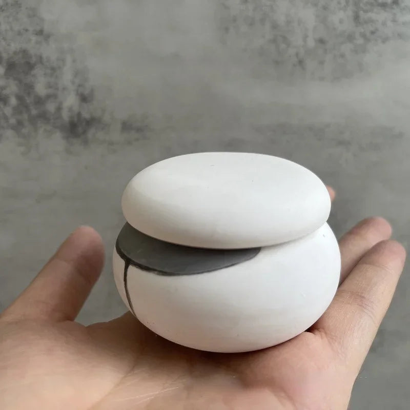 DIY Round Storage Tank Pottery Mold Jar Jewelry Storage Box Plaster Mold Candle Storage Tank Silicone Mold Home Decoration