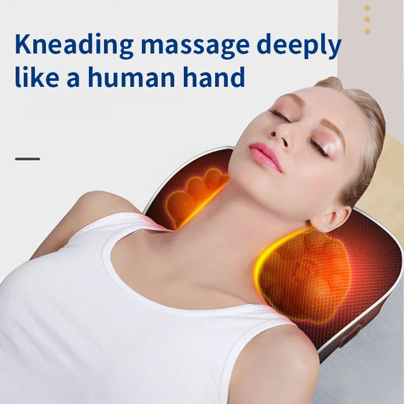 Jinkairui Electric Shiatsu Head Neck Cervical Ttraction Body Massager Car Back Възглавница с отопление вибриращо масаж