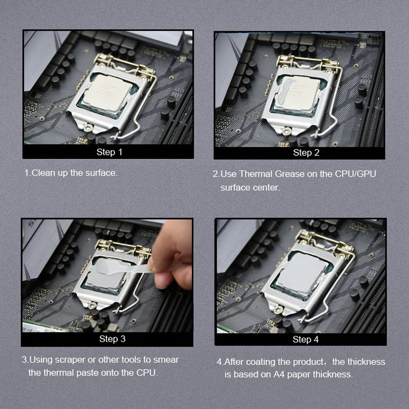 Processeur Intel ZF-12 4G 8G AMD CPU GPU CHARMER COFFIGHING GRASSE THERMALE GRASSE VGA COMPOST CONDUCTIVE PLOTER PLOTER DE TEMPS TIRES