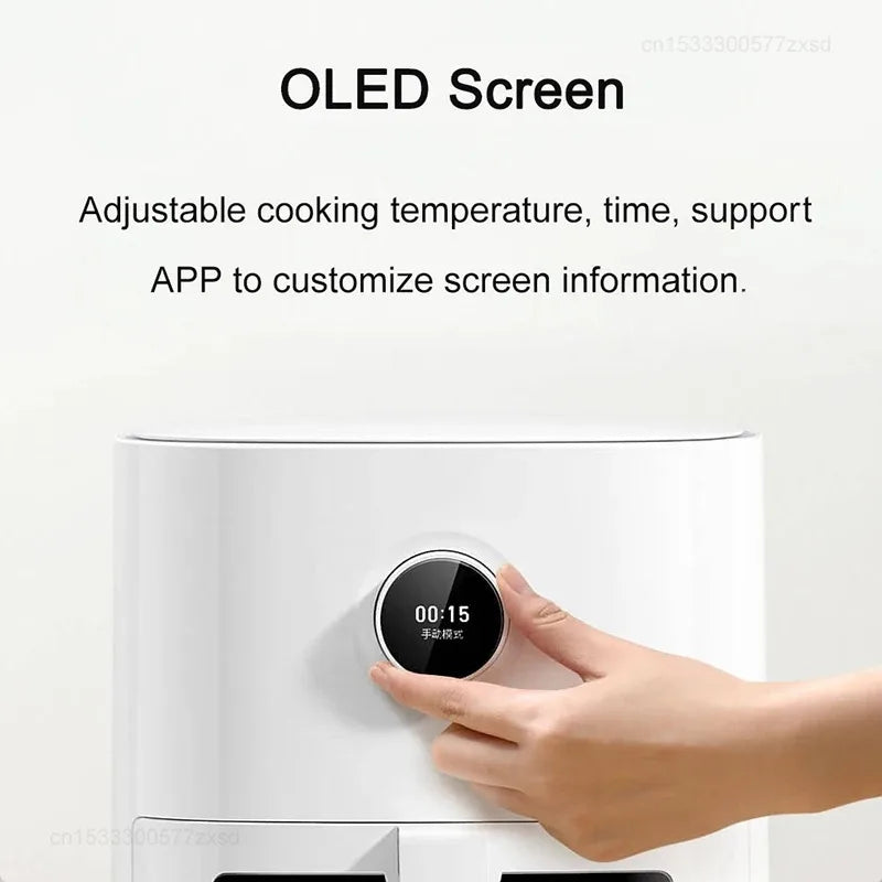 Xiaomi Mijia Smart Air Fryer Pro 4L Forró sütő Főző VIZSGÁLYOS WÁNYOK TÁMOGATÁS OLED képernyő olaj nélkül 360 ° Forró levegő mély sütő