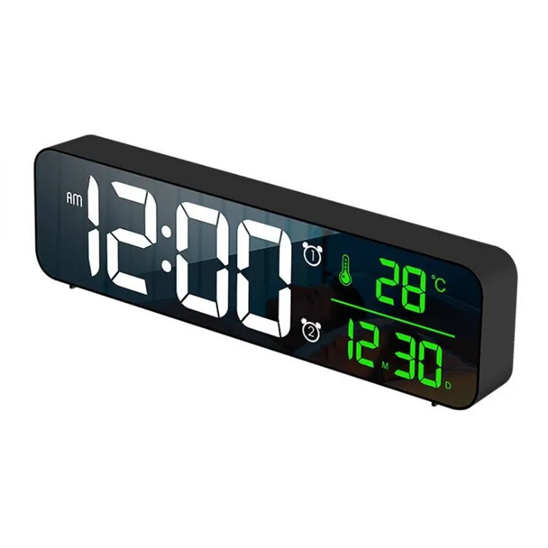 LED Digital despertador de alarma Temperatura Pantalla Snoteze USB Desktop Strip Strip Guecillos LED para decoración de la sala de estar