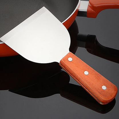 Aço inoxidável Metal Spatula Turner Hambúrguer plano panqueca Pizza Grill Flipper BBQ Baking Tools Teppanyaki Griddle Cooking Utensil