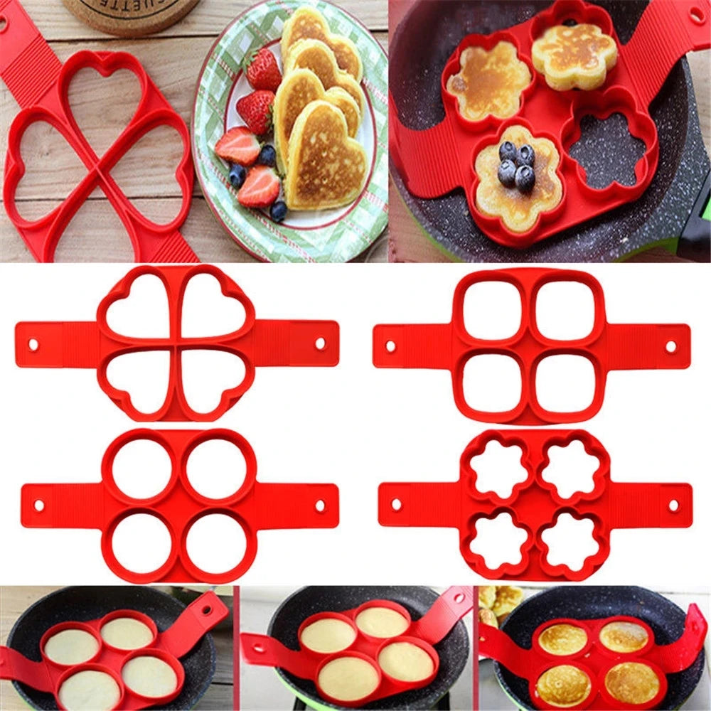 Silicone non stick shaper omelet frittata fantastica eggance anello di anello cucina da cucina da cucina stampi per pentola capovolta