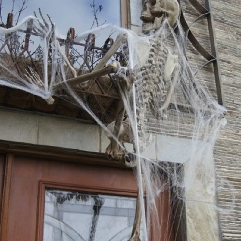 Halloween dekoracja pająk bawełny nić pająka impreza internetowa rekwizyty nawiedzony dom sztuczny pająk pajączny sieć przerażająca impreza dekorta