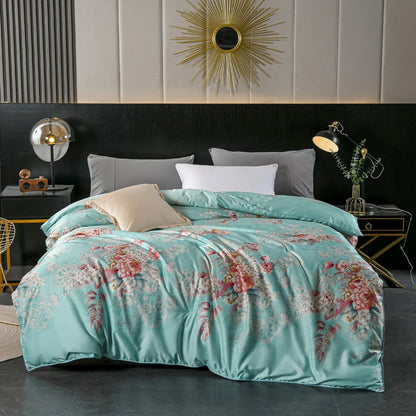 Genuine 100 Mulberry Silk Comforter Summer Cool Quilt Spring/Autumn Quilt Winter Double King Duvet jacquard Bedding in Filler