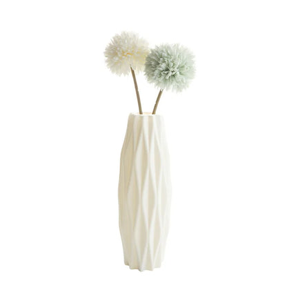 Plastikowy wazon dom do dekoracji biały imitacja ceramiczne rośliny kwiatowe koszyk Nordic Wedding Dekoracyjny stół do jadalni sypialnia