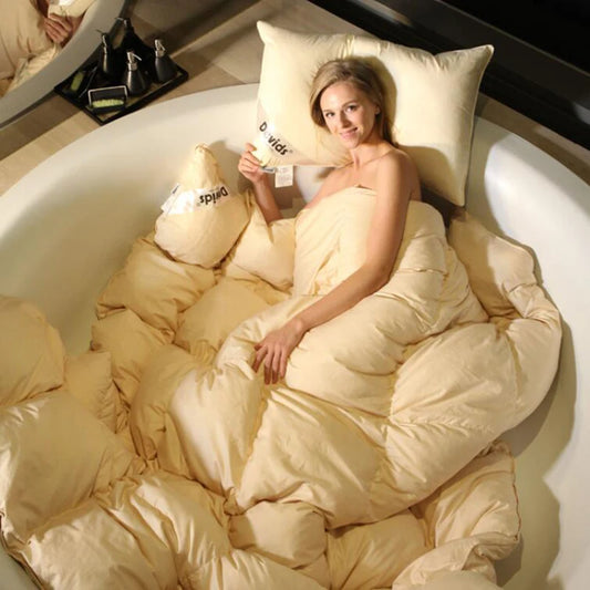 VESCOVO 100% Goose Down Comforter Filler Queen King Blanket Cotton Shell Winter Goose Duvet Insert 220*240 200*230