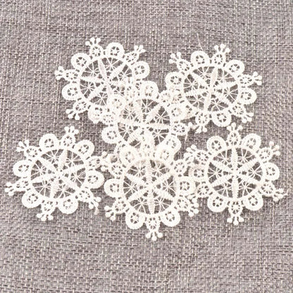Flower White Lace Applique Mesh Trim For Sew On Guipure Fabric Wedding Supplies Home Decoration