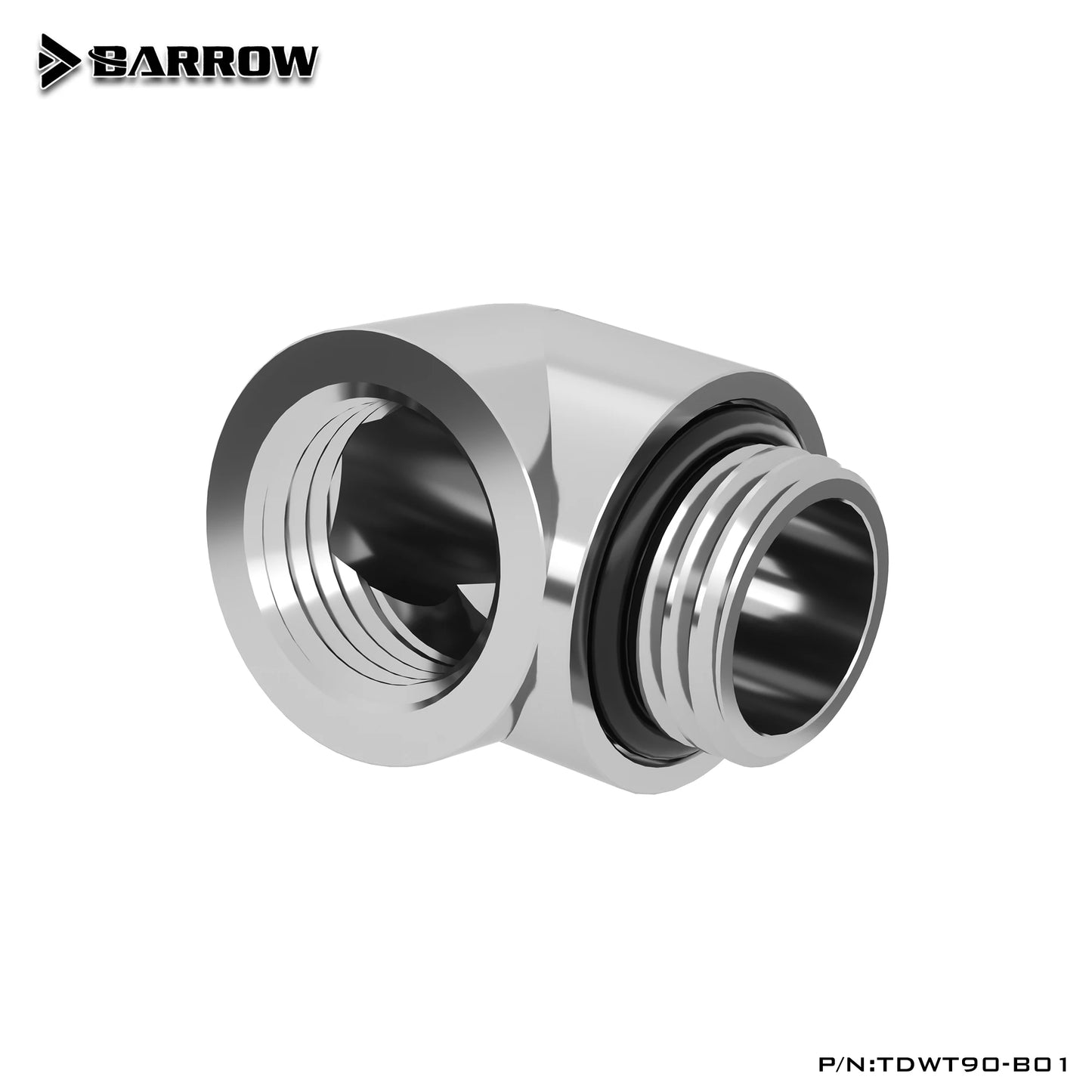 Barrow TDWT90-B01 PC water cooling Reversing Fitting 90 Degree Male to female tube connector Adapter water cooler heatsink