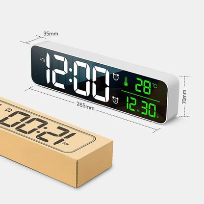 LED Digital despertador de alarma Temperatura Pantalla Snoteze USB Desktop Strip Strip Guecillos LED para decoración de la sala de estar