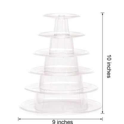 6 Tier Macaroon Pyramid Macaron Tower Display Stand For Macaron Cupcake Fondant Cake Stands Wedding Cake Decoration Kitchen Tool