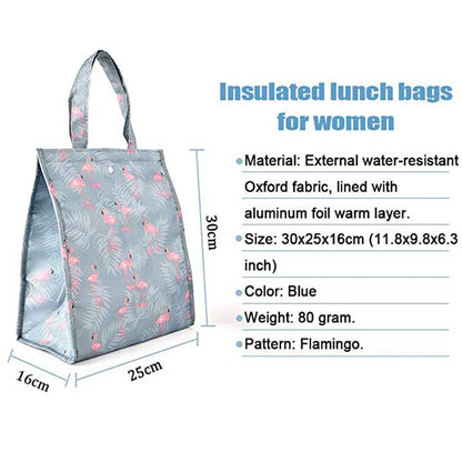Walfos mønster frokostposer til kvindelige børn picnic strandskole flamingo bærbar frokostpose total taske mad container køkkenpose