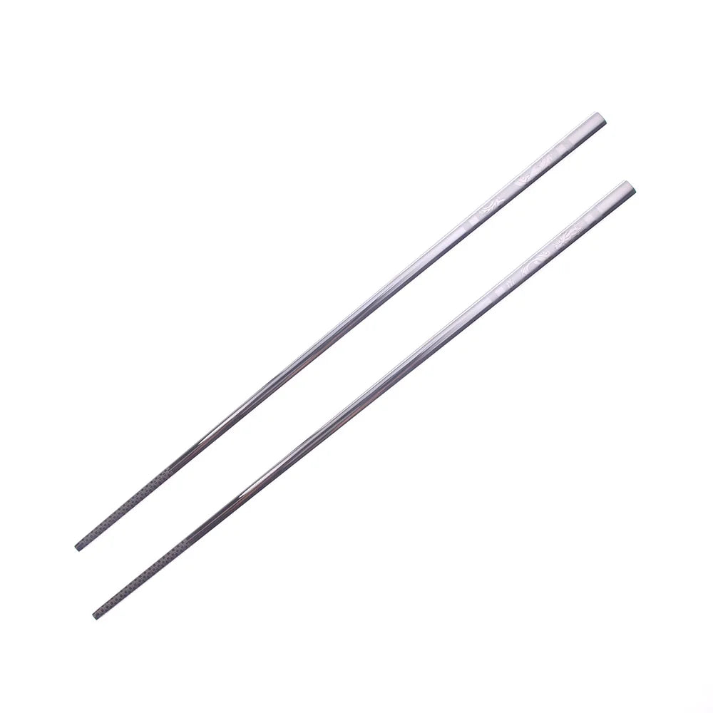Rustfritt stål svart drage fiskes spisepinner kinesisk lang sklisikre legering av sushi hashi hugge pinner sett kinesiske gaver servise