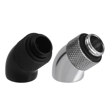 G1/4 rosca de tornillo 45 grados Rotación del codo Adaptador de latón Conector PC Computadora Sistema de enfriamiento de agua Accesorios