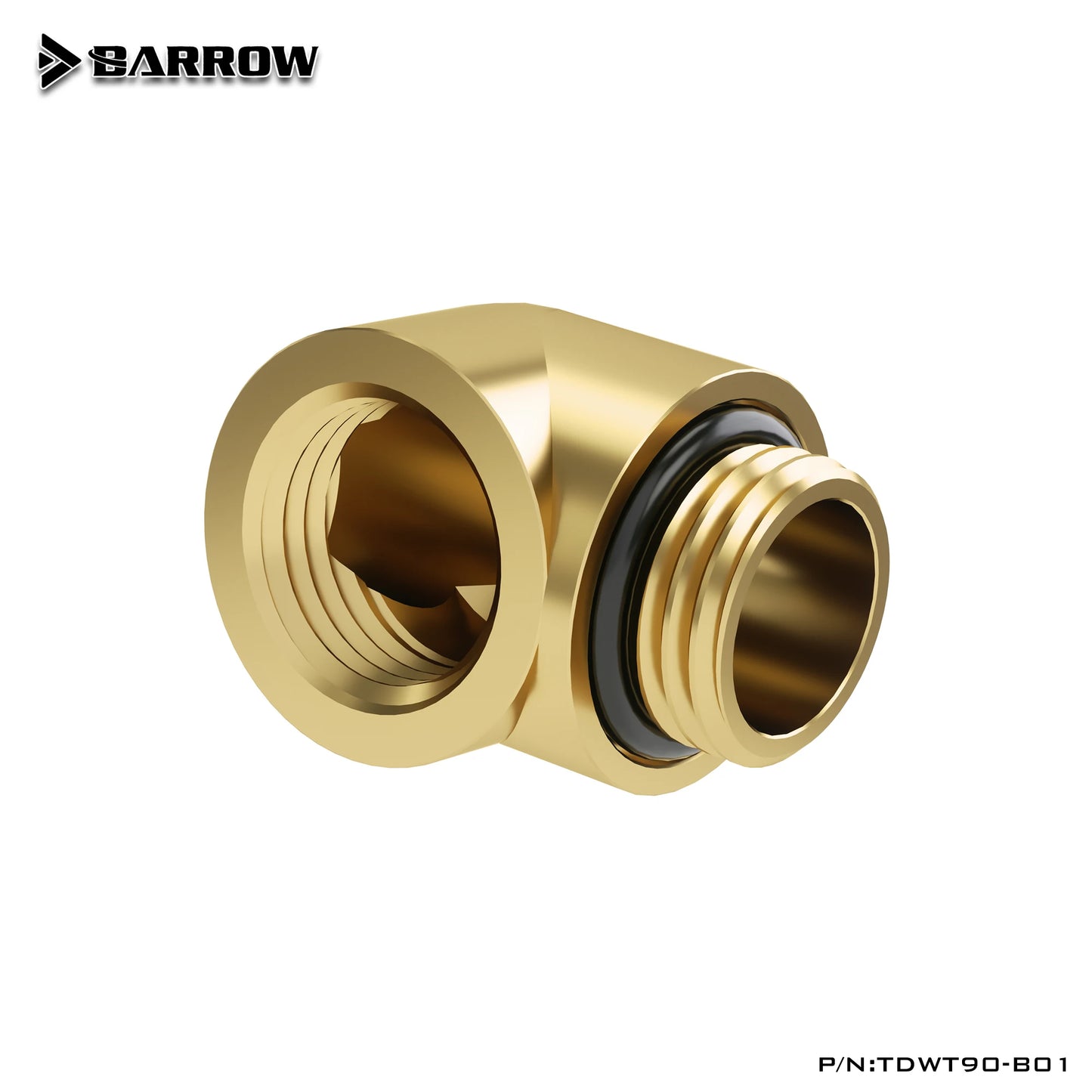 Barrow TDWT90-B01 PC water cooling Reversing Fitting 90 Degree Male to female tube connector Adapter water cooler heatsink