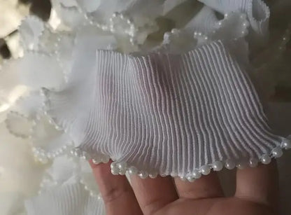 6 cm breit heiße Stickerei weiße Blume Tüll Spitze Stoff Trimmband DIY NEWING RUFFE APPLIKE Kragen Dubai Kleid Guipure Dekor