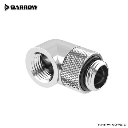 Barrow PC water cooling Rotary Fittings tube connector Sliding tubing 90 Degree water cooler heatsink gadget Adapter TWT90-v2.5