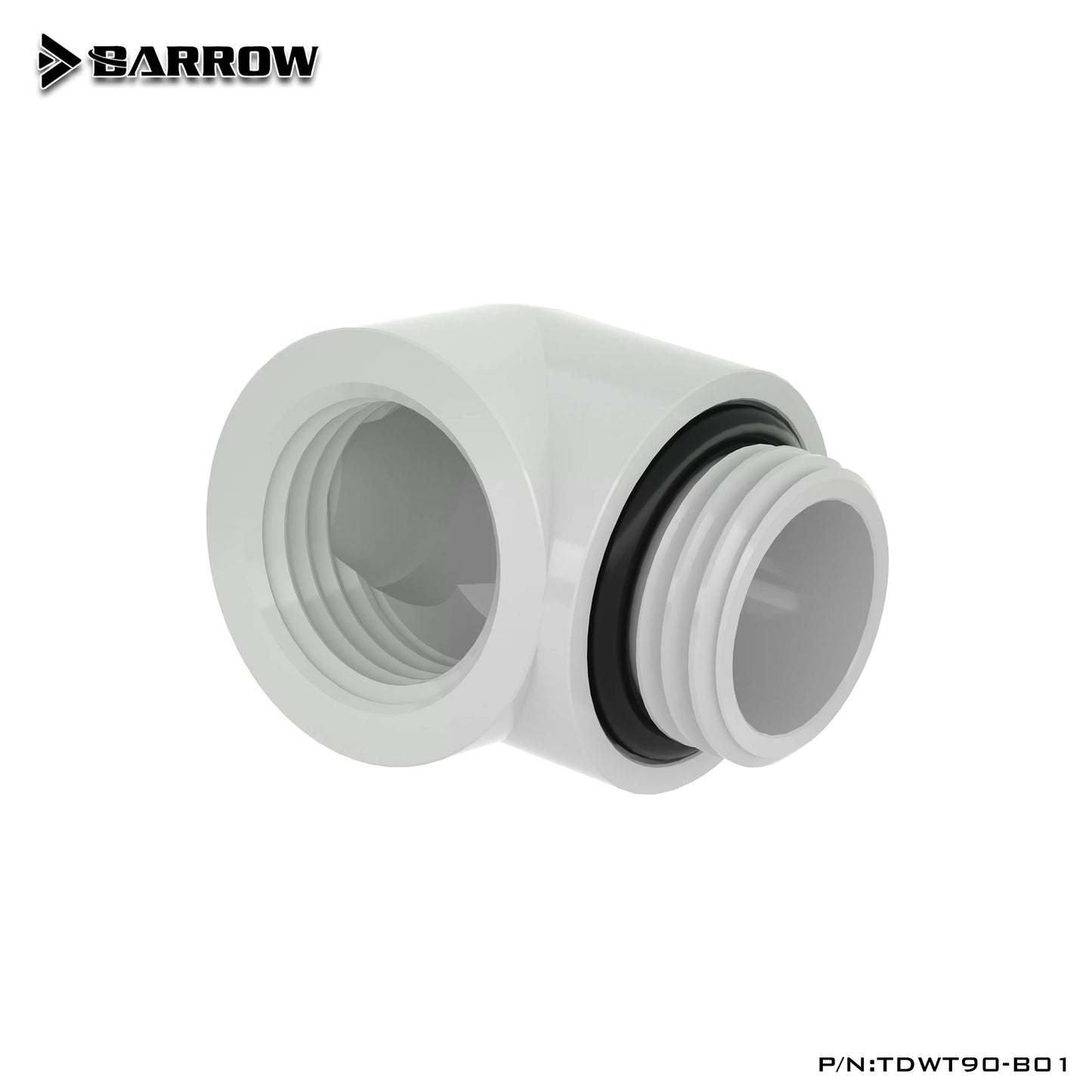 Barrow TDWT90-B01 PC water cooling Reversing Fitting 90 Degree Male to female tube connector Adapter water cooler heatsink