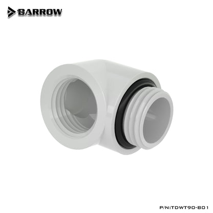 Barrow TDWT90-B01 PC water cooling Reversing Fitting 90 Degree Male to female tube connector Adapter water cooler heatsink