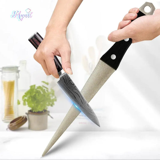 Whetstone Stone Diamond Knife Sharpener Knife Sharpening Curved Surface for Knife Scissors Honing Bar Kitchen Grinding Tool