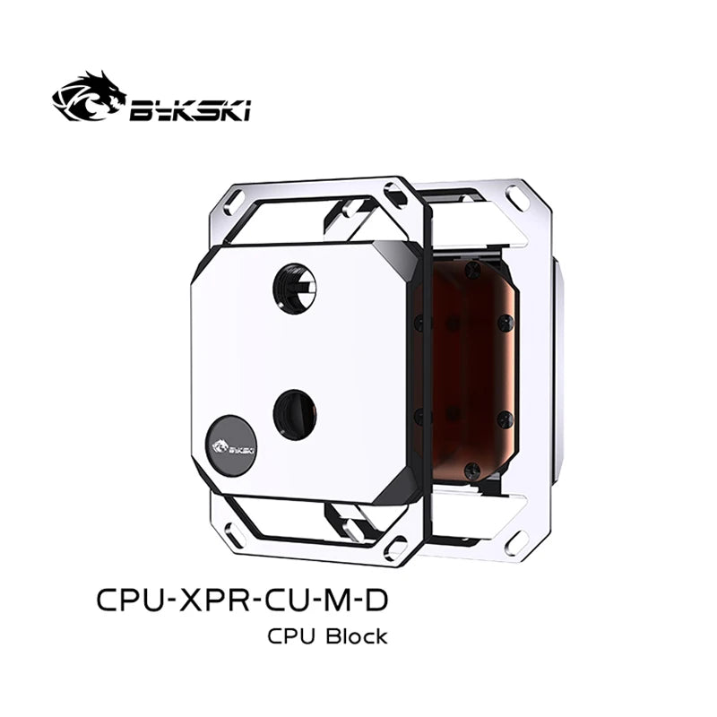Bykski CPU Water Block for INTEL LGA1700/1800/115X/ AMD Ryzen 9 AM5 AM4 0.08mm Microchannel Water Cooler Radiator Acrylic Metal
