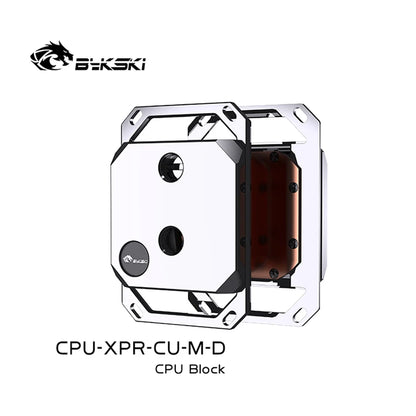 Bykski CPU Water Block for INTEL LGA1700/1800/115X/ AMD Ryzen 9 AM5 AM4 0.08mm Microchannel Water Cooler Radiator Acrylic Metal